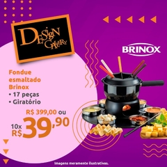 Conjunto para Fondue Giratório - 17 peças - Design Gallery Santos 