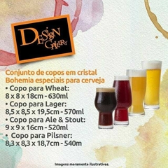 Jogo 4 Copos para Cerveja Banquet Bohemia