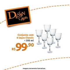 Conjunto com 6 Taças Classic - 300ml