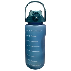 Garrafa com Frases Motivacionais Azul - 2 litros