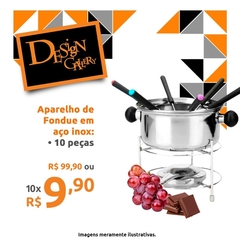 Conjunto para Fondue em Inox - 10 peças