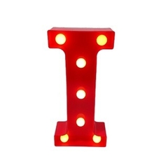 Luminária Led 3D Letra Vermelha - loja online