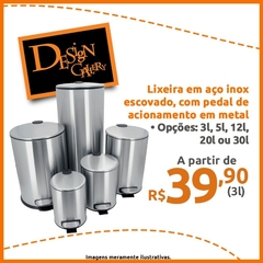 Lixeira Bin em Aço Inox com Pedal