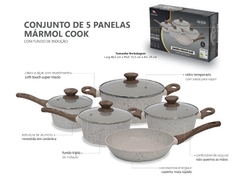 Jogo de Panelas Mármol Cook Indução - 5 peças