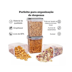 Kit Potes Herméticos Mantimentos Cozinha Organizada - 15 peças - comprar online