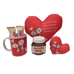 Conjunto Dia dos Namorados com Nutella na internet