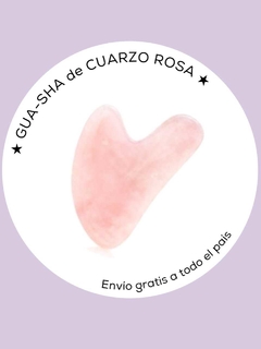 Gua Sha de Cuarzo Rosa - 8 x 5 cm - comprar online