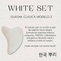 Black and WHITE SET: Honguitos onix - Guasha clásica 2- Varita bian - comprar online