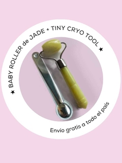 KIT OJOS: BABY ROLLER JADE + MINI CRYO TOOL plateada - comprar online