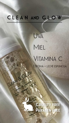 Clean & Glow- Espuma de limpieza - UVA, MIEL y VITAMINA C en internet