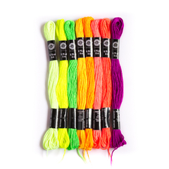 Kit 7 Meadas Neon Loops & Threads