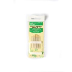 Agulhas curtas Gold Eye Embroidery Needles n. 3-9 - Clover na internet