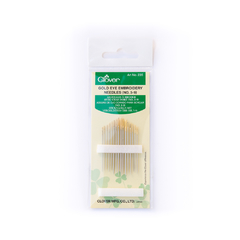 Agulhas curtas Gold Eye Embroidery Needles n. 3-9 - Clover