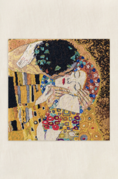 PRÉ-VENDA Kit DMC Museus - "O Beijo" por Gustav Klimt (Ponto Cruz) - Bordado Studio