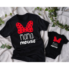 Matchy Personalizado mama mouse, mini mouse moño