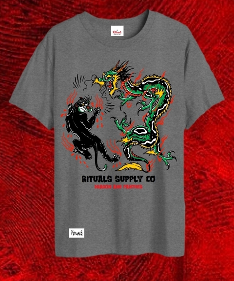 Remera Rituals Panther Dragon Gray