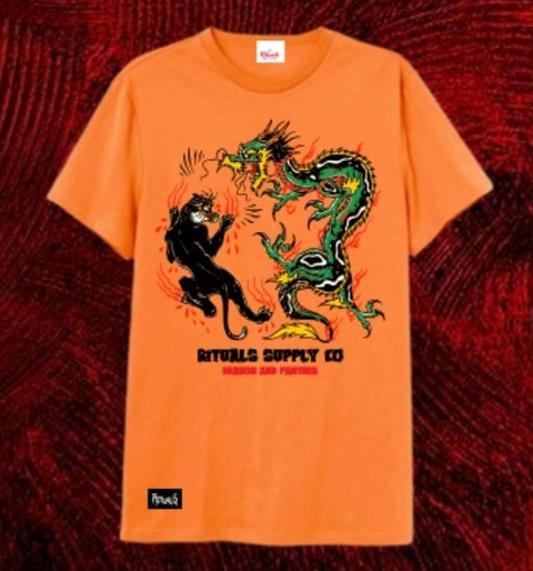 Remera Rituals Panther Dragon Orange