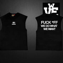 Remera Sin Mangas TEOD Fuck Off - Negra