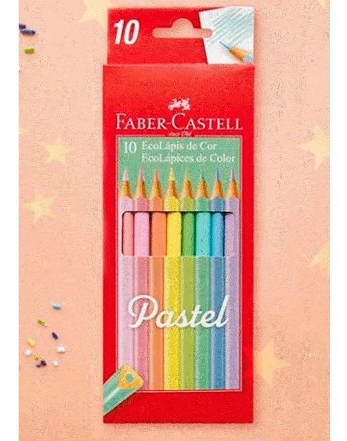 Lapices de Colores Faber Castell 10 pasteles
