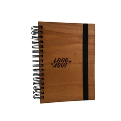 Cuaderno Premium tapa de madera (Opc. Logo, frase o nombre)