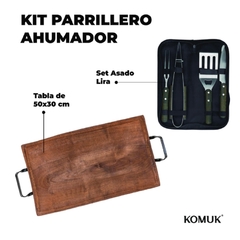 Kit Parrillero Ahumador (Opc. Logo, frase o nombre)
