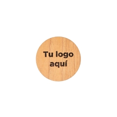 Posavasos de Madera (Opc. Logo, frase o nombre)