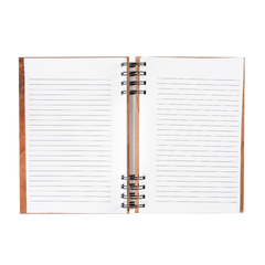 Cuaderno tapa de madera A5 (Opc. Logo, frase o nombre) - Komuk Argentina