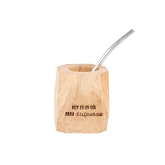 Mate Madera Hexagonal c/bombilla (Opc. Logo, frase o nombre) en internet