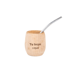 Imagen de Mate Madera Pera c/bombilla (Opc. Logo, frase o nombre)