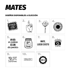 Mate Madera Hexagonal c/bombilla (Opc. Logo, frase o nombre) - tienda online