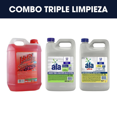 Pack x3 Detergente Líquido Matic 2lts + 1 Lejía 4lts Max GRATIS