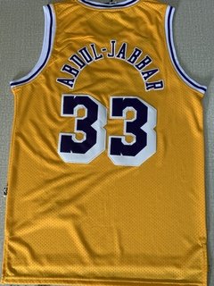 Imagem do Camisa Los Angeles Lakers Retrô - Bryant 8/24, Johnson 32, Chamberlain 13, Abdul-Jabbar 33