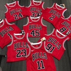 75 ANOS - Camisa Chicago Bulls 2021 Silk - Lavine 8, Jordan 23, DeRozan 11, Rodman 91 na internet