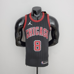 75 ANOS - Camisa Chicago Bulls 2021 Silk - Lavine 8, Jordan 23, DeRozan 11, Rodman 91 - Wide Importados