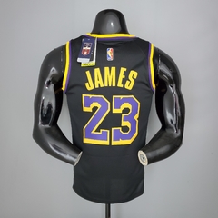 Imagem do Camisa Los Angeles Lakers Earned Edition Silk - James 23, Davis 3, Bryant 24