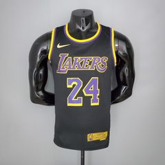 Camisa Los Angeles Lakers Earned Edition Silk - James 23, Davis 3, Bryant 24