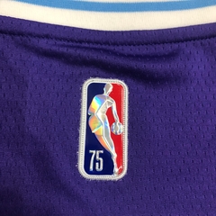 75 ANOS - Camisa Los Angeles Lakers Silk - James 6, Davis 3, Bryant 24, James 23 - Wide Importados
