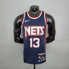 75 anos - Camisa Brooklyn Nets Silk - Irving 11, Durant 7, Harden 13 - Wide Importados