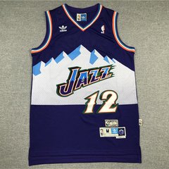 Camisa Utah Jazz Retrô - Stockton 12, Malone 32, Mitchell 45