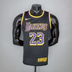 Camisa Los Angeles Lakers Earned Edition Silk - James 23, Davis 3, Bryant 24 - loja online