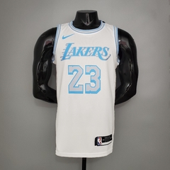 Camisa Los Angeles Lakers City Edition Silk - James 23, Davis 3, Bryant 24 - loja online