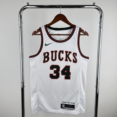 Camisa Milwaukee Bucks Silk - Antetokounmpo 34, Lillard #0