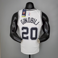 Camisa San Antonio Spurs Silk 2021 - Duncan 21, Parker 9, Ginobili 20 - loja online