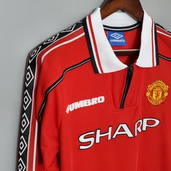 Camisa Manchester United Retrô 1998 na internet