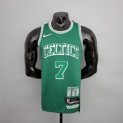 75 ANOS - Camisa Boston Celtics Silk - Tatum 0, Brown 7