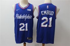 Camisa Philadelphia 76ers - Embiid 21, Simmons 25