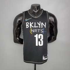 Camisa Brooklyn Nets 2021 Silk - Irving 11, Durant 7, Harden 13, Griffin 2