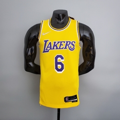 75 ANOS - Camisa Los Angeles Lakers Silk - James 6, Davis 3, Bryant 24