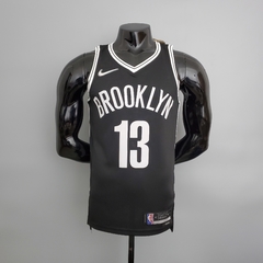75 ANOS - Camisa Brooklyn Nets Silk - Irving 11, Durant 7, Harden 13