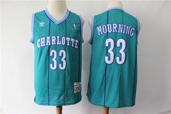 Camisa Charlotte Hornets Retrô - Bogues 1, Johnson 2, Mourning 33 na internet